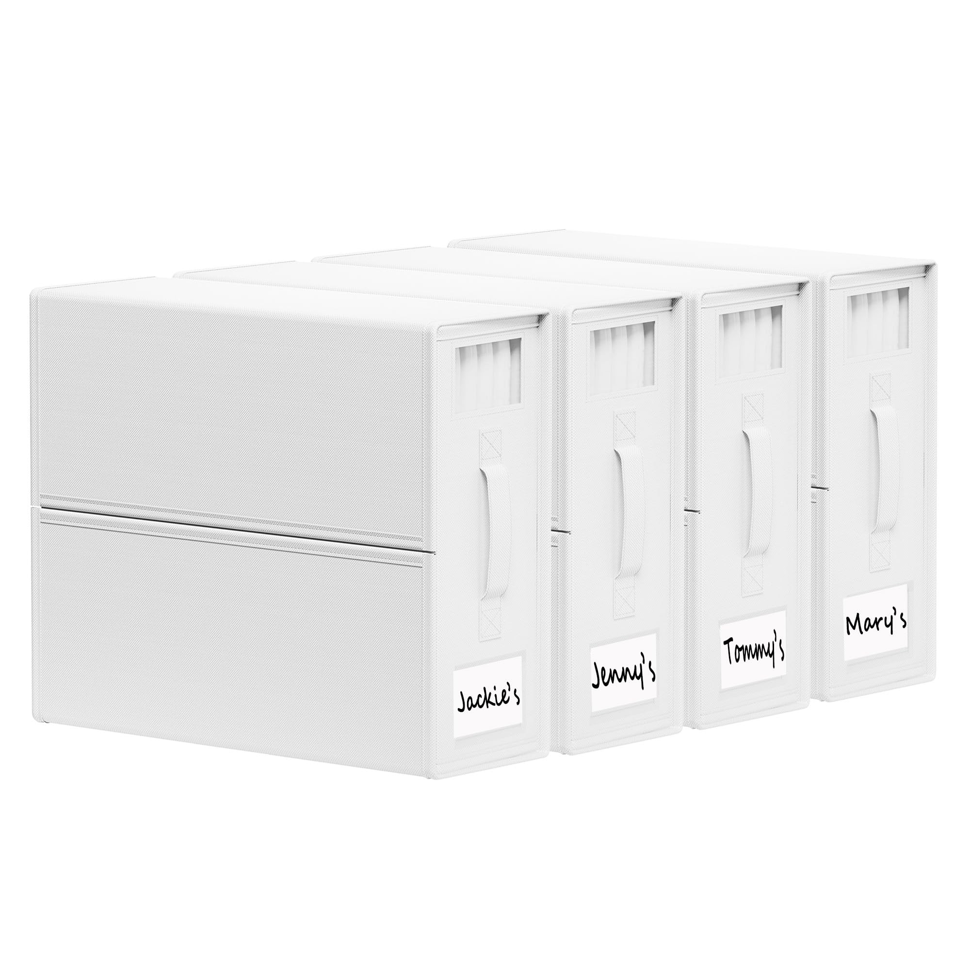 SheetCube Bed Sheet Organizers and Storage 4 Pack, Foldable Linen Closet Organizer with Window an... | Amazon (US)