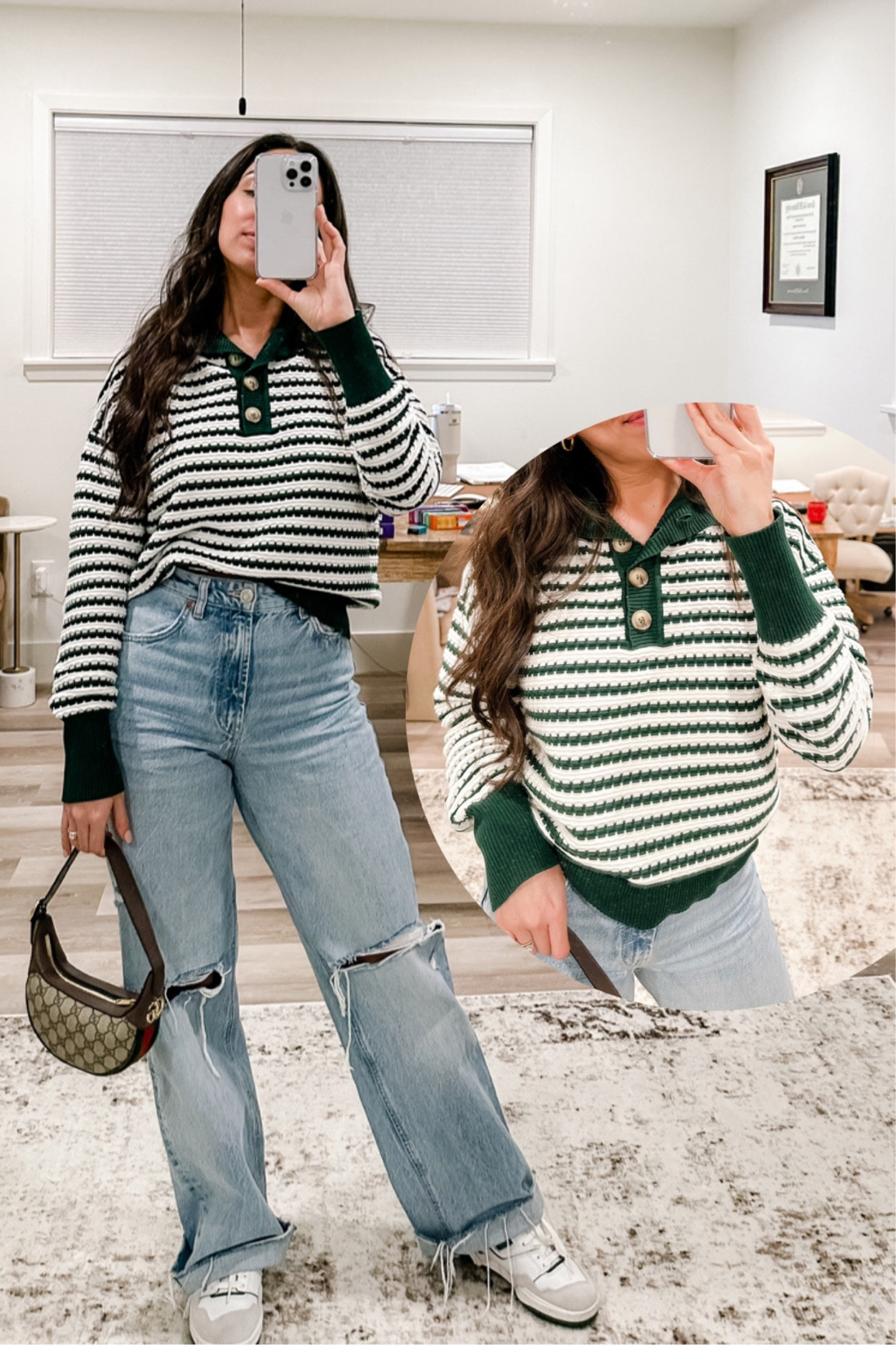 Sweater: Small
Jeans: 25
Shoes mens: 5.5

#LTKSeasonal #LTKunder100 #LTKstyletip