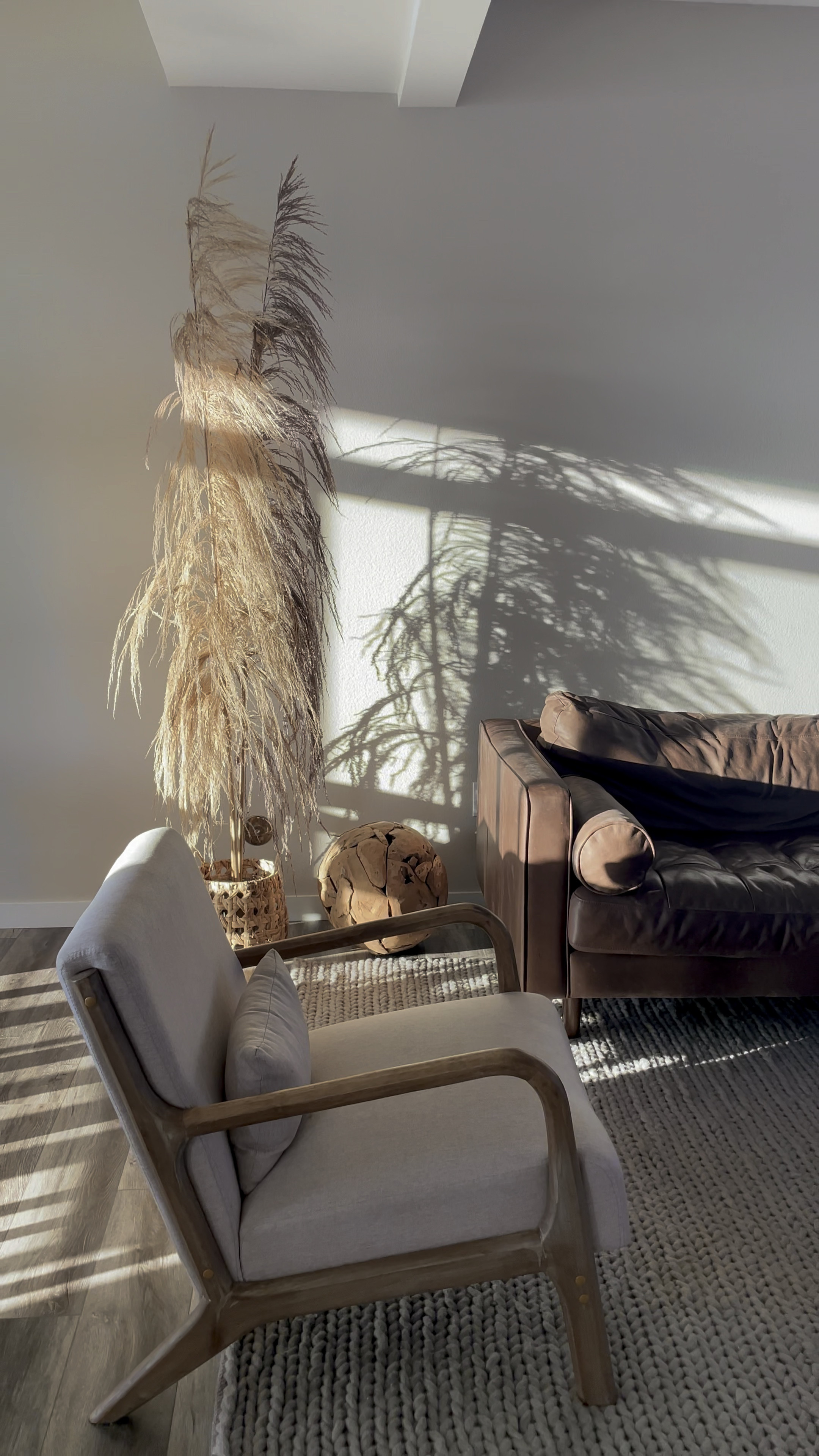 Still loving this natural dried uva stalk set of 3 from CB2. Their neutral tones make them perfect for any season  Right now they’re on sale (the whole set of 3) for $7.97 which is insanely low for such a large sized natural plant set. Each stalk is unique but they range from 6’ to 8’ tall.

#homedecor #neutralstyle #home #decor #interior #modern #modernlivingroom 
#cozylivingroom

#LTKVideo #LTKsalealert #LTKhome