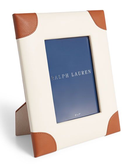 Ralph Lauren Home Ryan Leather Picture Frame, 5" x 7" | Neiman Marcus