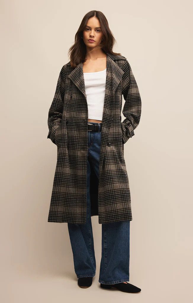Jackie Plaid Trench | Z Supply