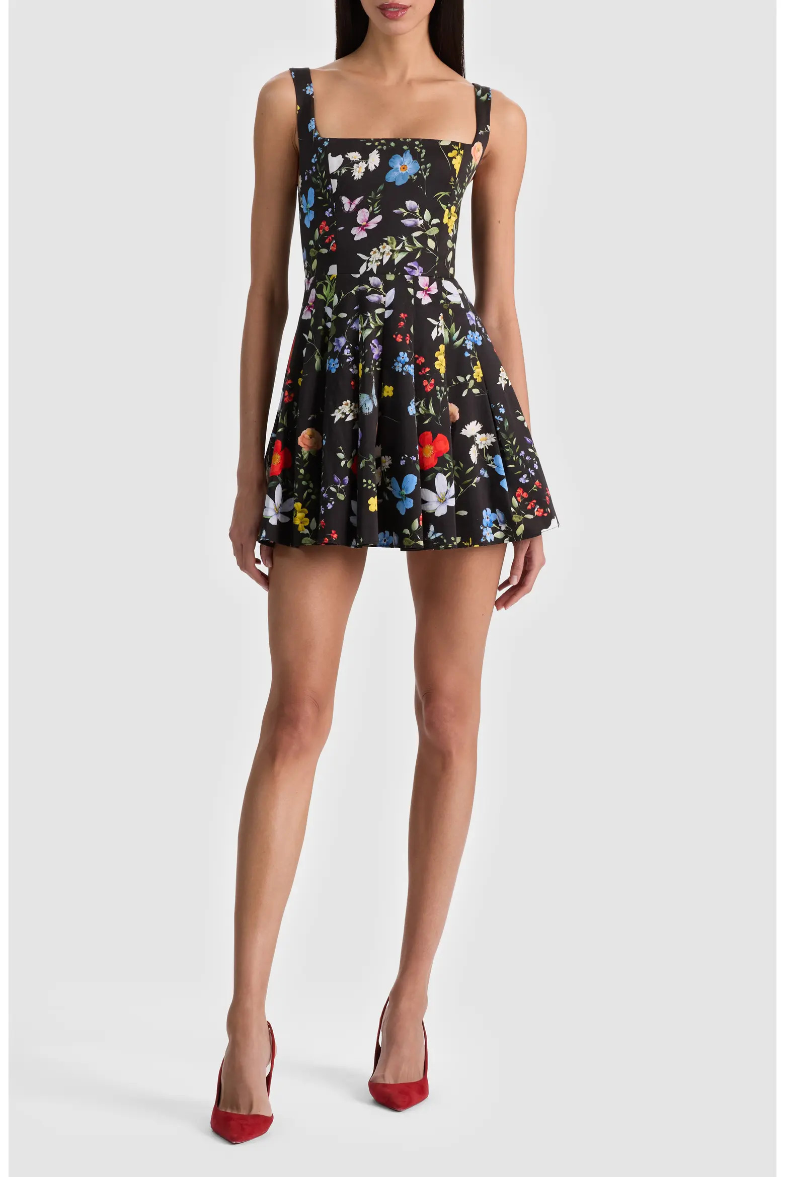 Veda Floral Pleated Stretch Cotton Minidress (Women) | Nordstrom | Nordstrom
