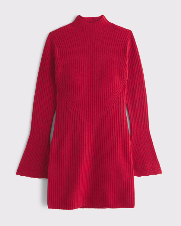 Women's Mockneck Ribbed Mini Sweater Dress | Women's Dresses & Jumpsuits | Abercrombie.com | Abercrombie & Fitch (US)