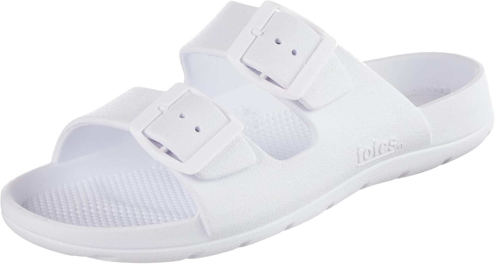 Totes Women's Everywear Adjustable Double Buckle Slide Sandal | Amazon (US)