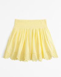 girls embroidered cutwork mini skort | girls bottoms | Abercrombie.com | Abercrombie & Fitch (US)