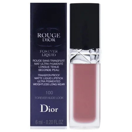 Christian Dior Rouge Dior Forever Liquid Matte - 100 Forever Nude Look 0.2 oz Lipstick | Walmart (US)