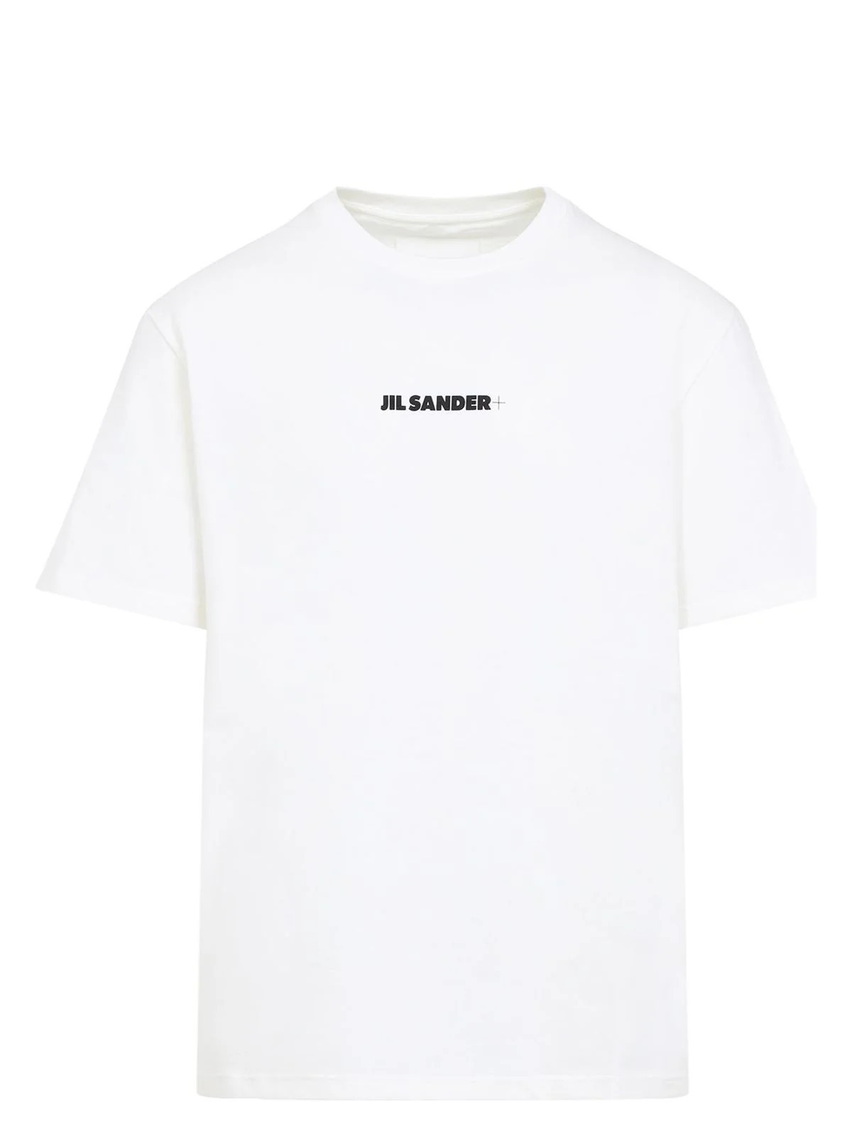 Jil Sander Men's Logo Short Sleeves T-Shirt in White | Size Large | J47GC0156J20103 | LOZURI