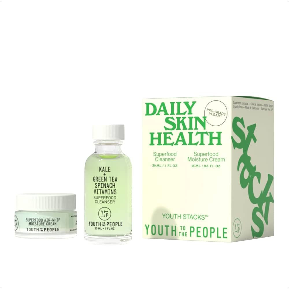 Youth To The People Youth Stacks Daily Skin Health - Superfood Kale + Green Tea Cleanser (30mL) +... | Amazon (US)