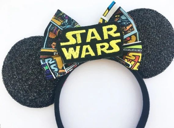 Star Wars inspired Fabric Bow Mouse Ears | Etsy (US)
