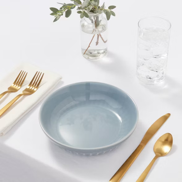 27oz Stoneware Dinner Bowl Blue - Threshold™ | Target