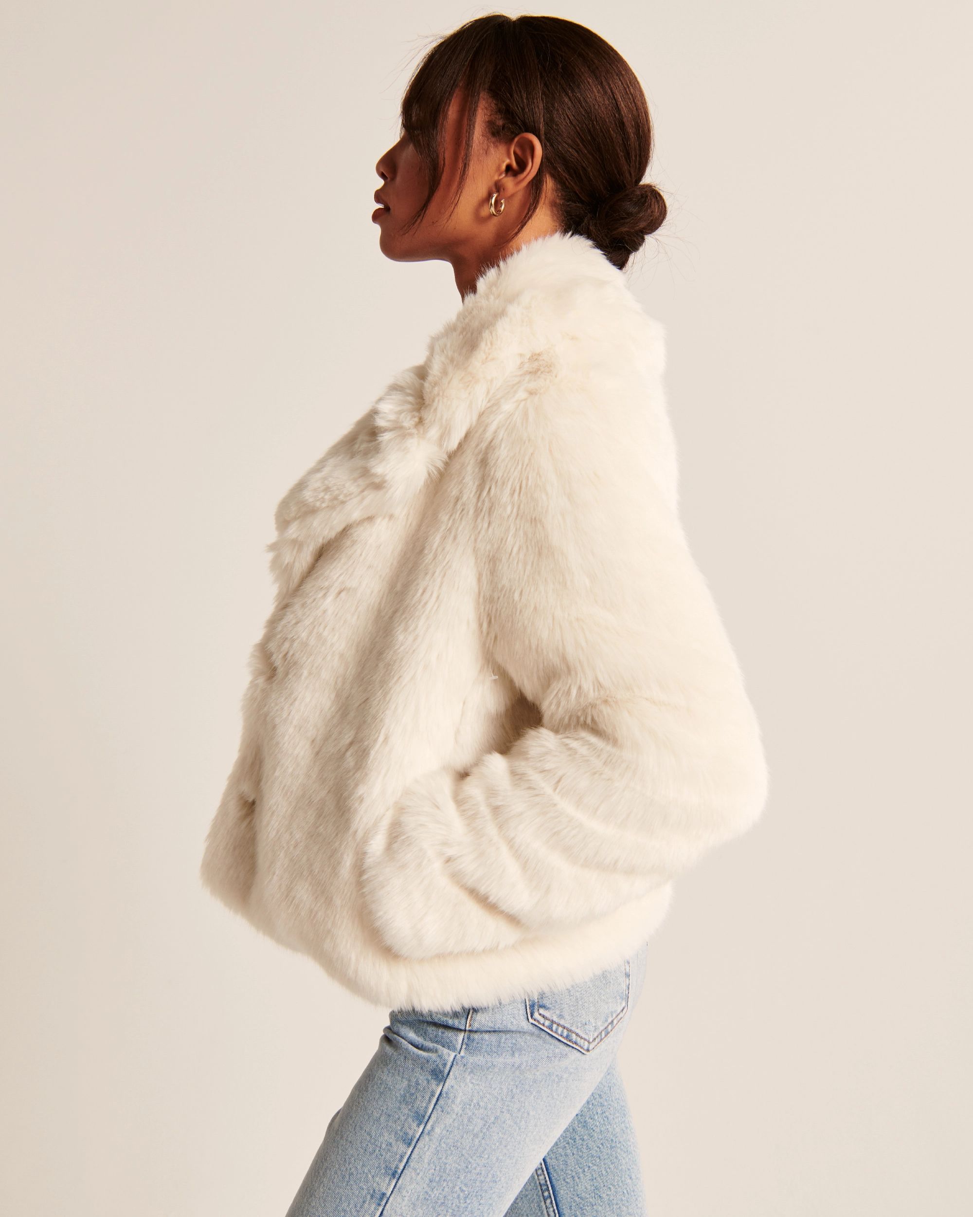 Faux Fur Cropped Coat | Abercrombie & Fitch (US)