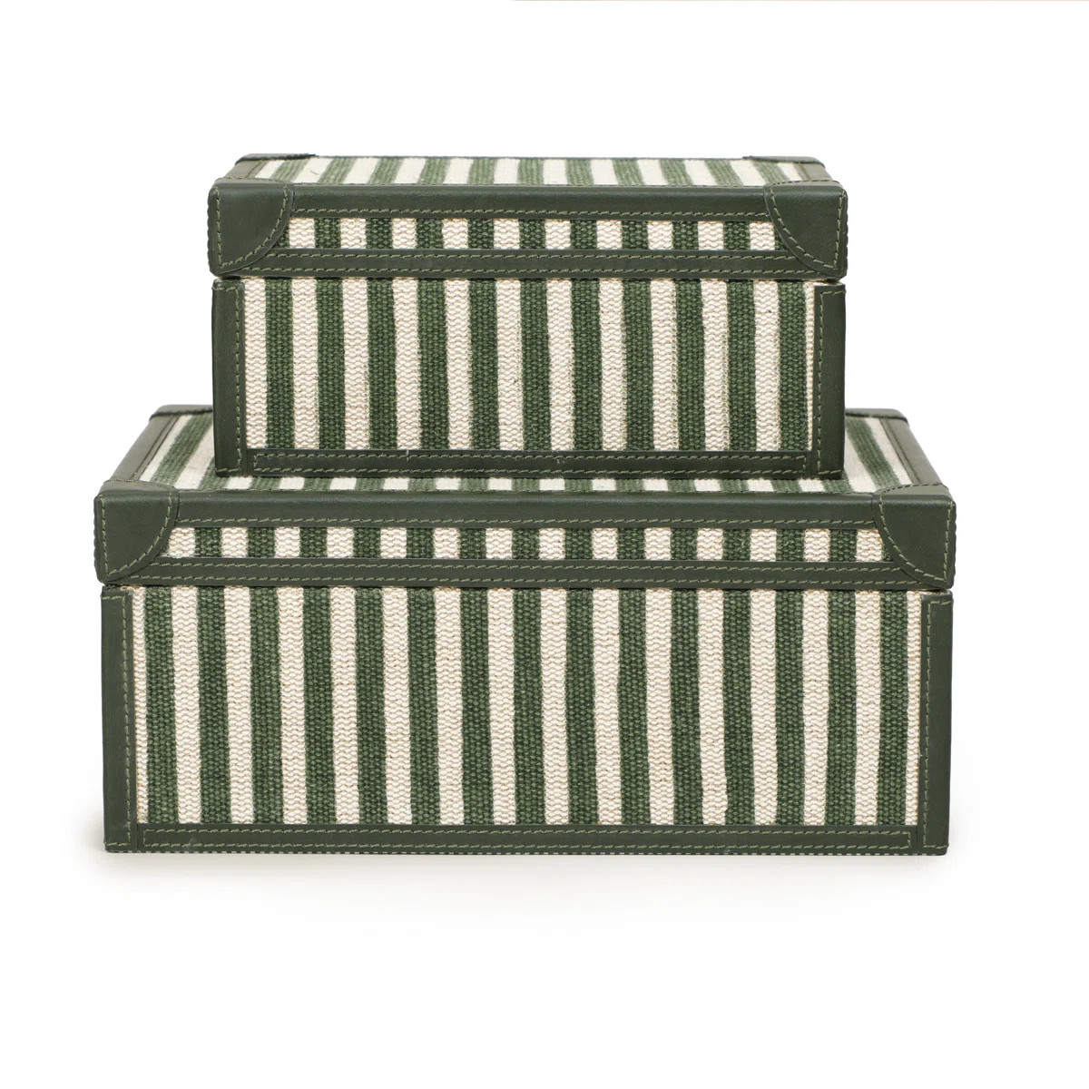 Kora Green Cotton Jute Designer Jewelry Box Set | Wayfair North America