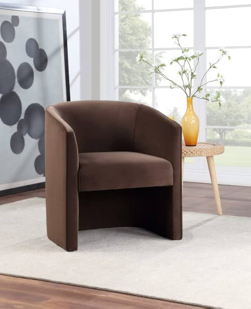 Steve Silver Furniture Iris Modern Accent Arm Chair with Plush Pillowtop Seating, Brown Coco Velv... | Amazon (US)