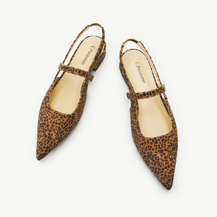 Sleek Pointed Toe Slingback Flats | C.Paravano | cparavano
