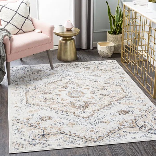 Brevyn Power Loom Performance Ivory Rug | Wayfair North America