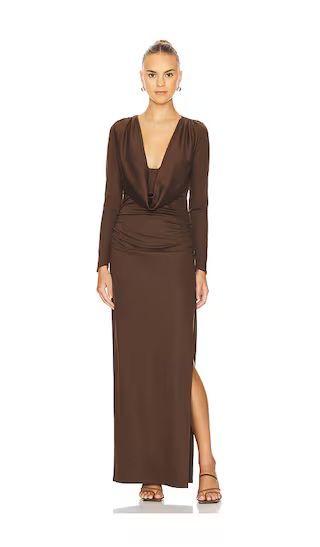 Towne Maxi Dress in Chocolate | Revolve Clothing (Global)