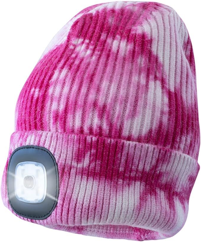 HEAD LIGHTZ Beanie with Light, Warm Knit Hat for Winter Safety, Unisex LED Hat Light Fits Most Me... | Amazon (US)