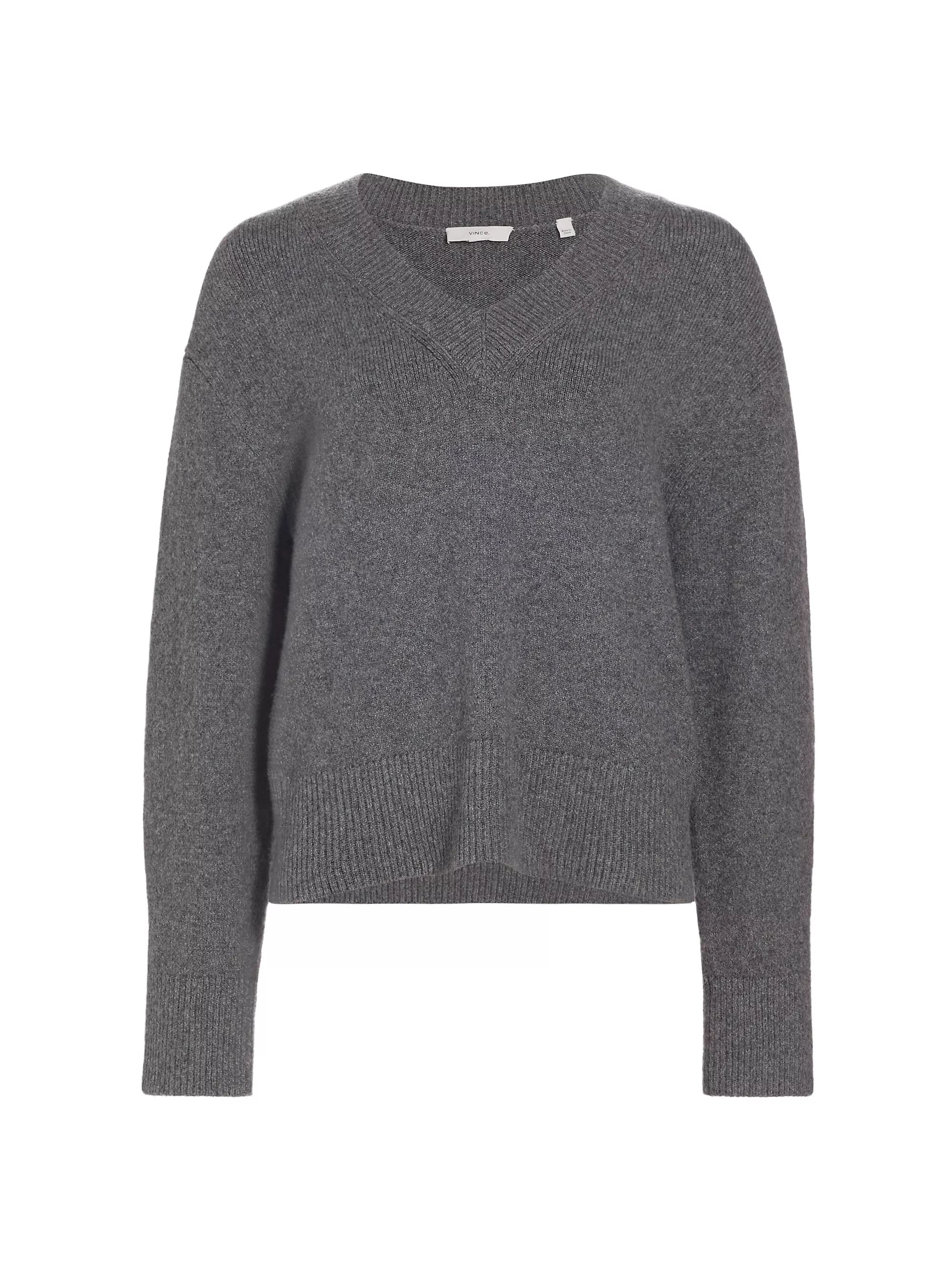 Wool & Cashmere V-Neck Sweater | Saks Fifth Avenue