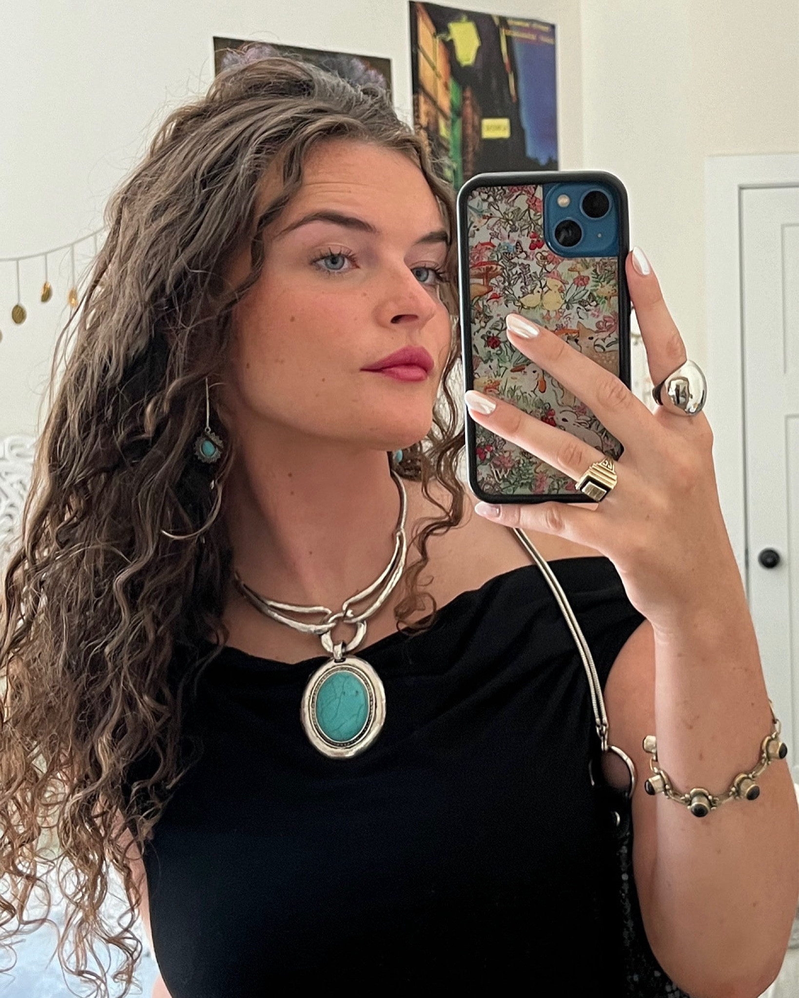 Wedding guest attire💍
Black maxi dress from south moon under but no longer sold.
All jewelry is mostly thrifted 
Black metal chainmail bag is thrifted
Wildflower phone case 

#LTKStyleTip #LTKItBag #LTKParties