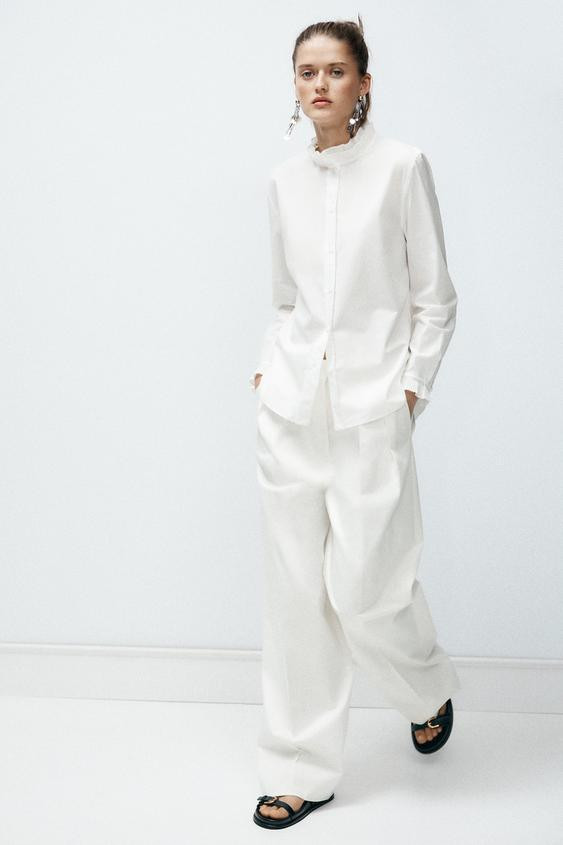 ZW COLLECTION RUFFLE SHIRT | Zara UK