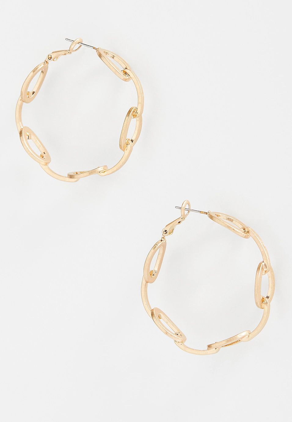 Gold Chunky Chain Hoop Earrings | Maurices