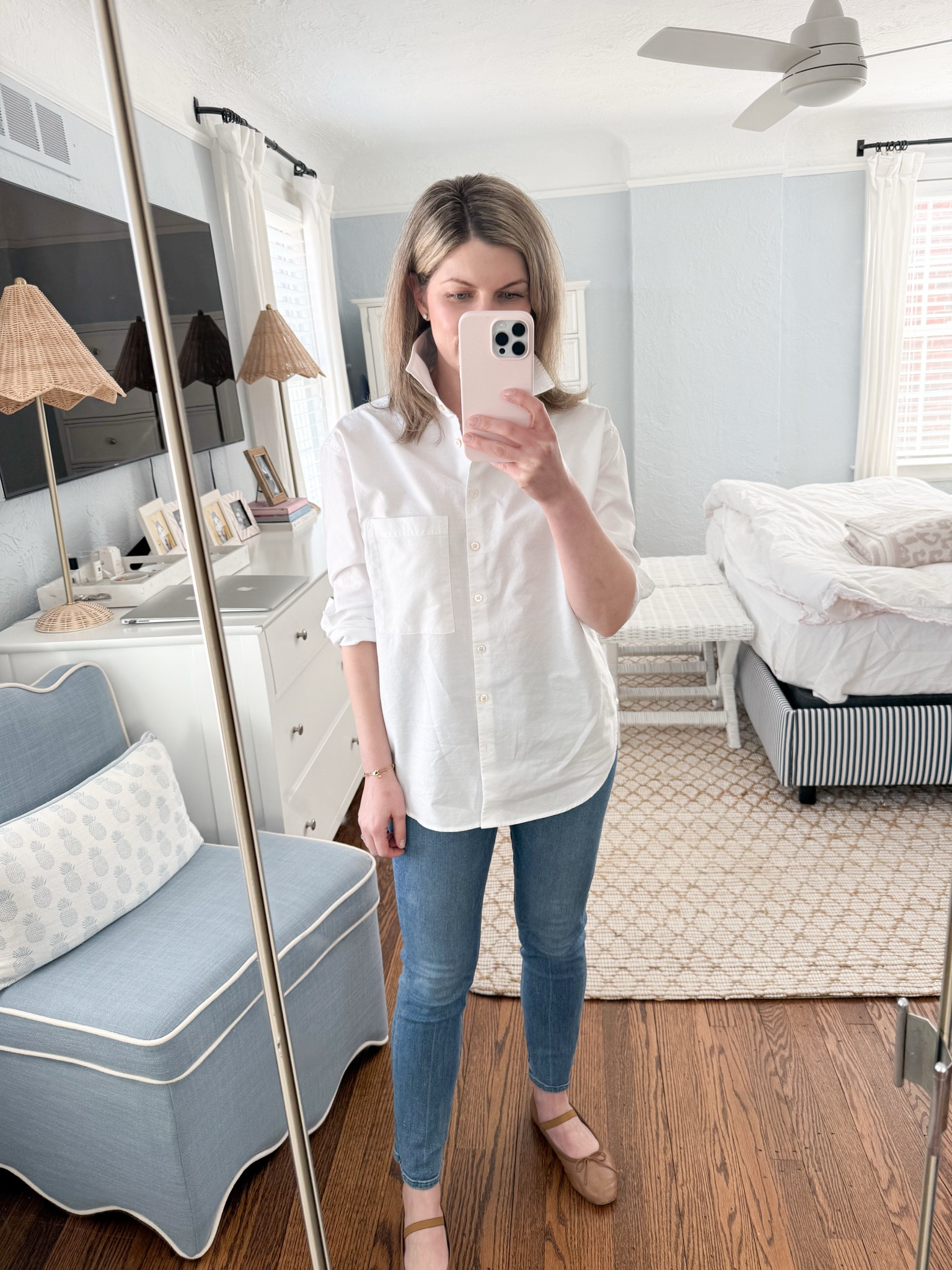 Truly the best white button I’ve ever owned 

#LTKShoeCrush