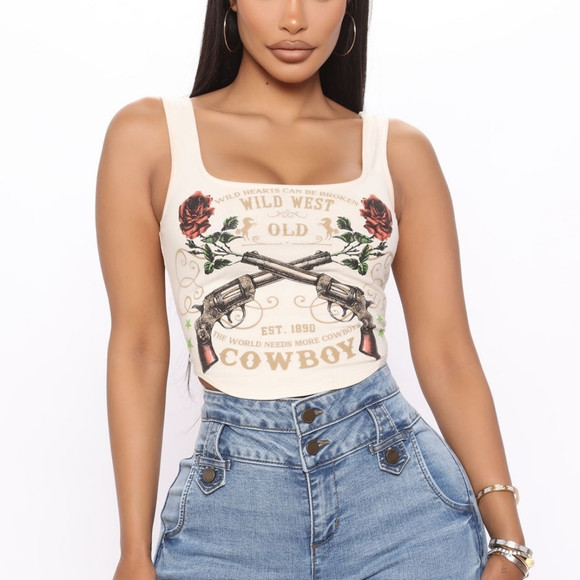 Wild West Cowboy Graphic Print Tank Top | Poshmark