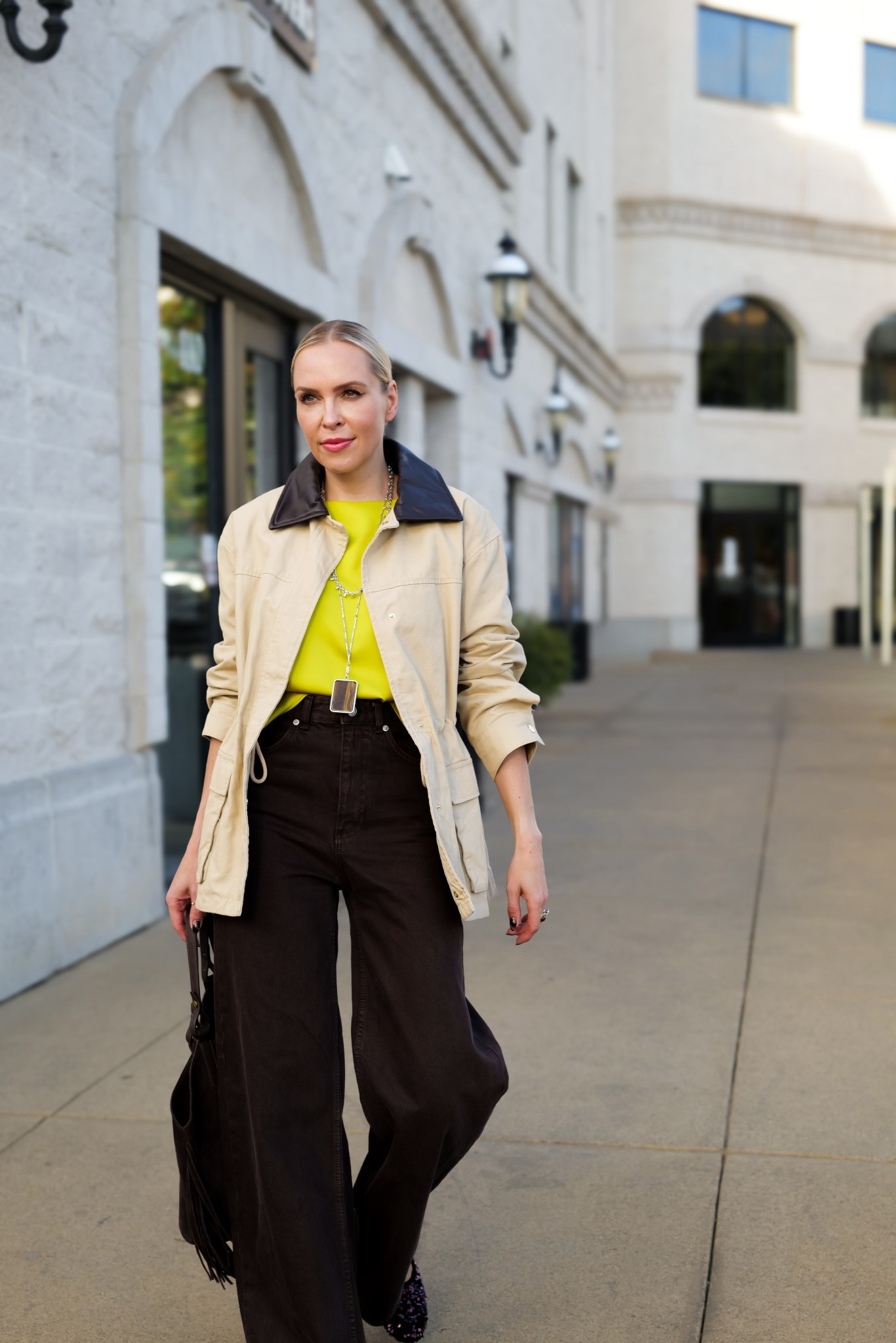 Fall POP of color. Loving this under $100 chartreuse moment  

#LTKOver40 #LTKWorkwear #LTKFindsUnder100