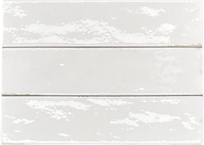 Tenedos Scandiano Series Handmade Glossy 2.5x10 Subway Porcelain Wall Tile for Kitchen Backsplash... | Amazon (US)