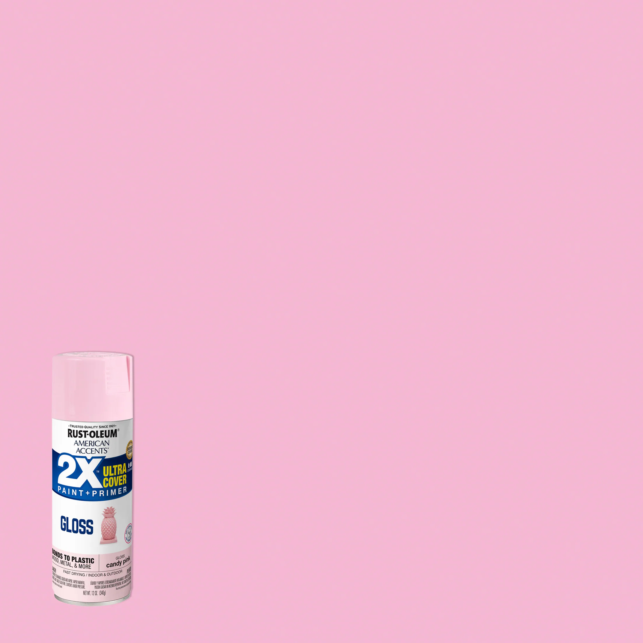Rust-Oleum 2X Ultra Cover Gloss Candy Pink Spray Paint and Primer In One (NET WT 12-oz) | 327885 | Lowe's