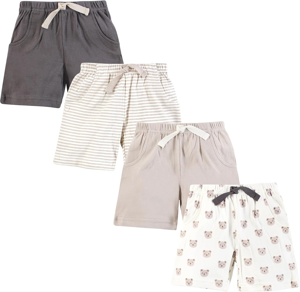 Hudson Baby Unisex Baby Shorts Bottoms 4-Pack | Amazon (US)