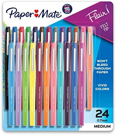 Paper Mate Flair Felt Tip Pens | Medium Point 0.7 Millimeter Marker Pens | Back to School Supplie... | Amazon (US)