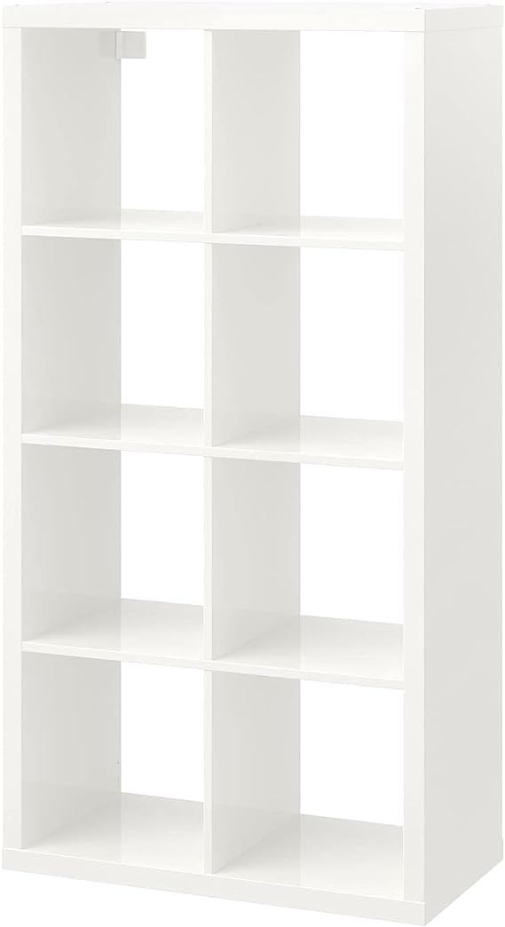 IKEA Kallax Bookcase Shelving Unit Display High Gloss White Shelf | Amazon (US)