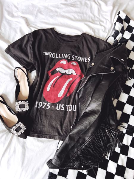 😜🖤❤️ 

Rolling Stones t-shirt, band tee, band t-shirt, edgy style, rhinestone shoes, rhinestone flats, flats, outfit ideas, outfit, band shirt, Rolling Stones t-shirt, fringe jacket, fringe, leather jacket, leather fringe, western style, black outfit, checkered blanket, checkered print,

#LTKseasonal


#LTKstyletip #LTKshoecrush #LTKunder100 #LTKshoecrush #LTKSeasonal #LTKstyletip