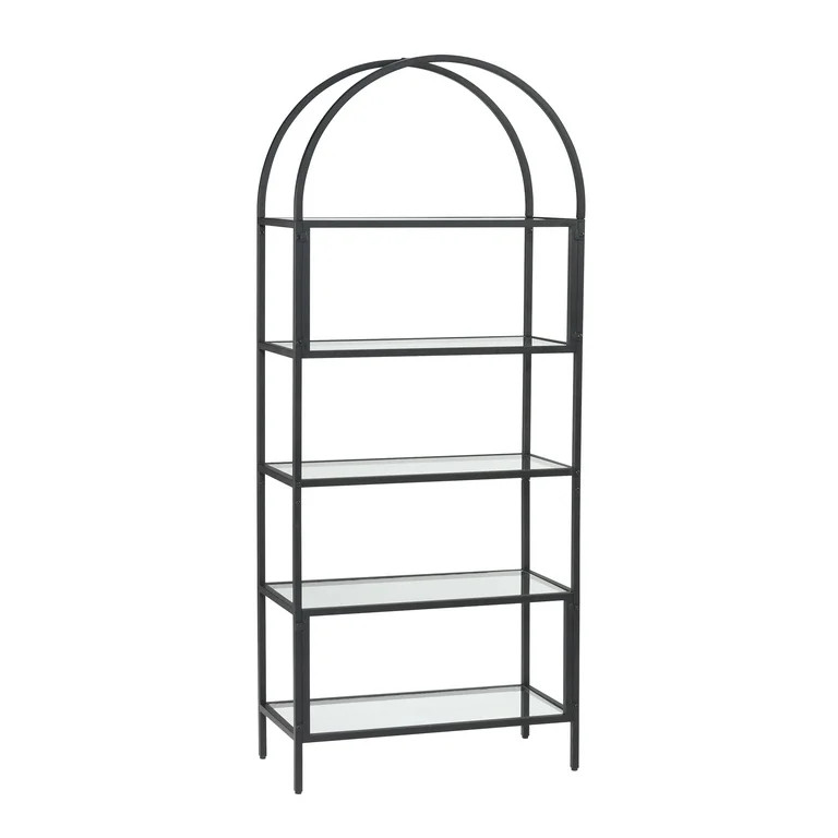 Better Homes & Gardens Nola Arc Bookshelf, Black Finish | Walmart (US)