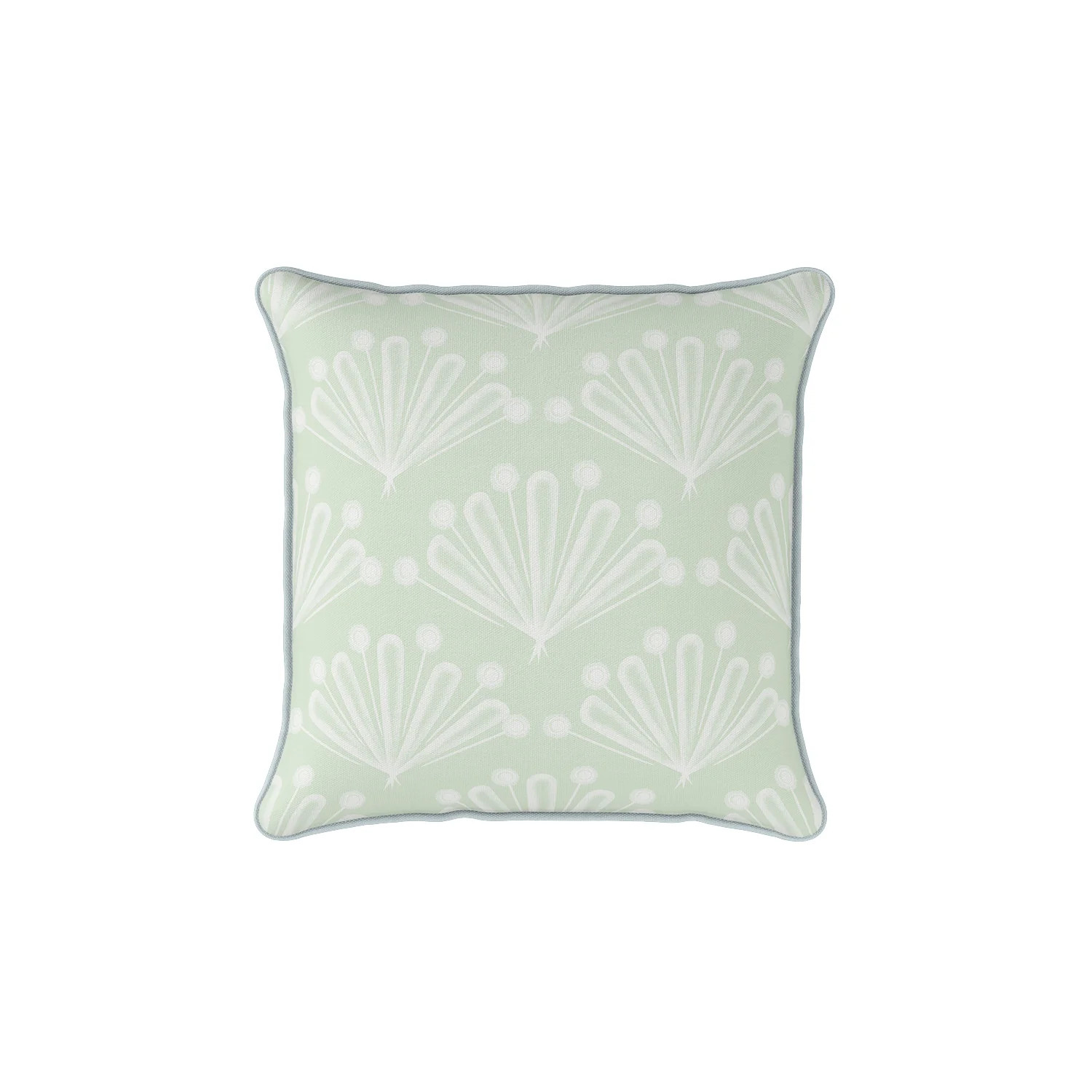 Cielle Home | Lavinia Mint Green Throw Pillow | Velvet Piping | Cielle Home