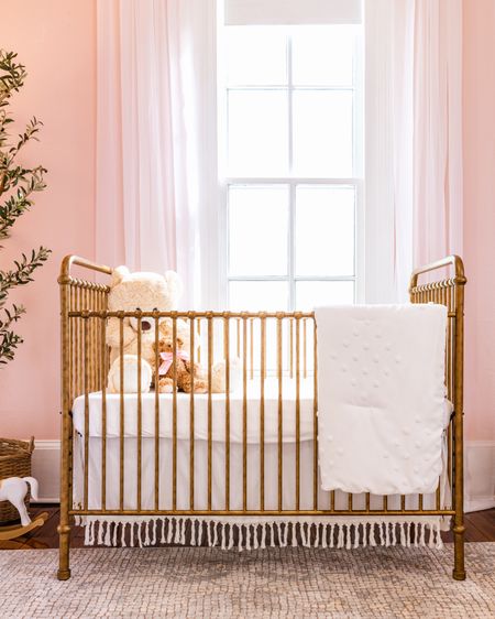 Baby girl nursery decor crib mattress set 