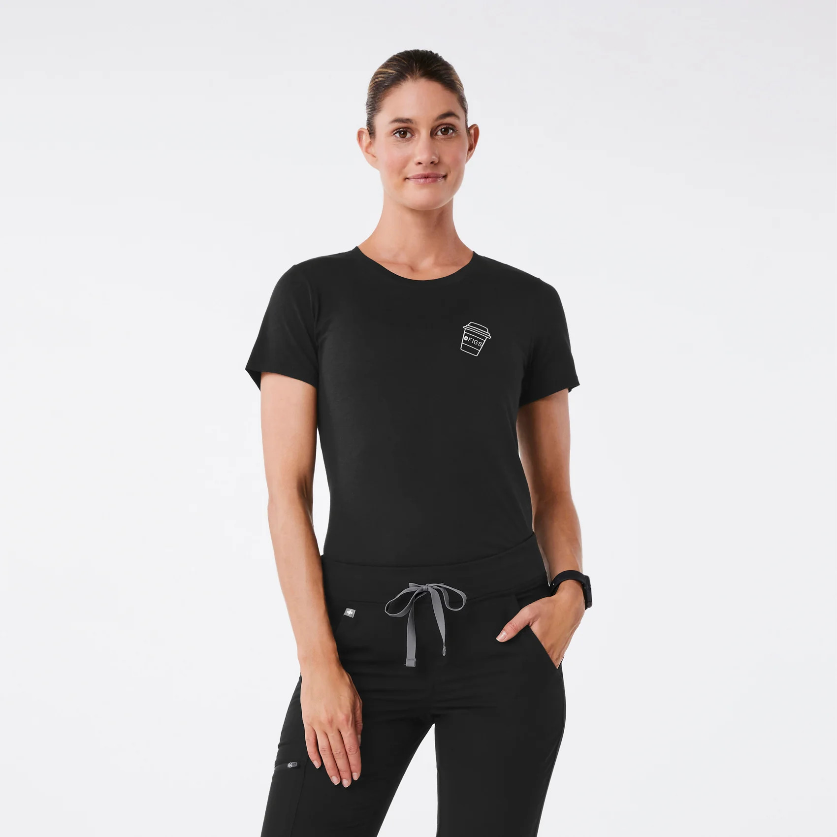 Coffee Supersoft Shortsleeve Underscrub | FIGS