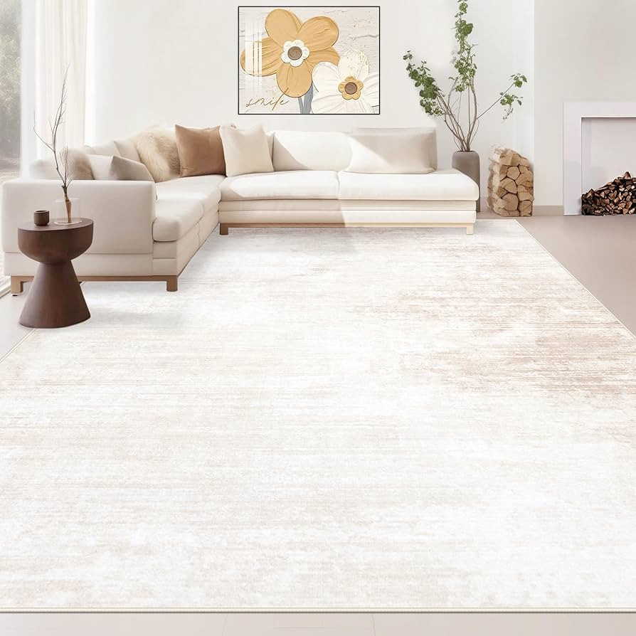 Area Rugs 10x14 Living Room: Washable Rug Modern Abstract Large Rugs Soft Non Slip Neutral Rug St... | Amazon (US)