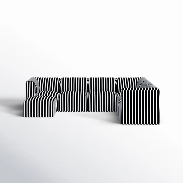 Eliana 124'' Outdoor Sectional with Sunbrella Cushions | AllModern