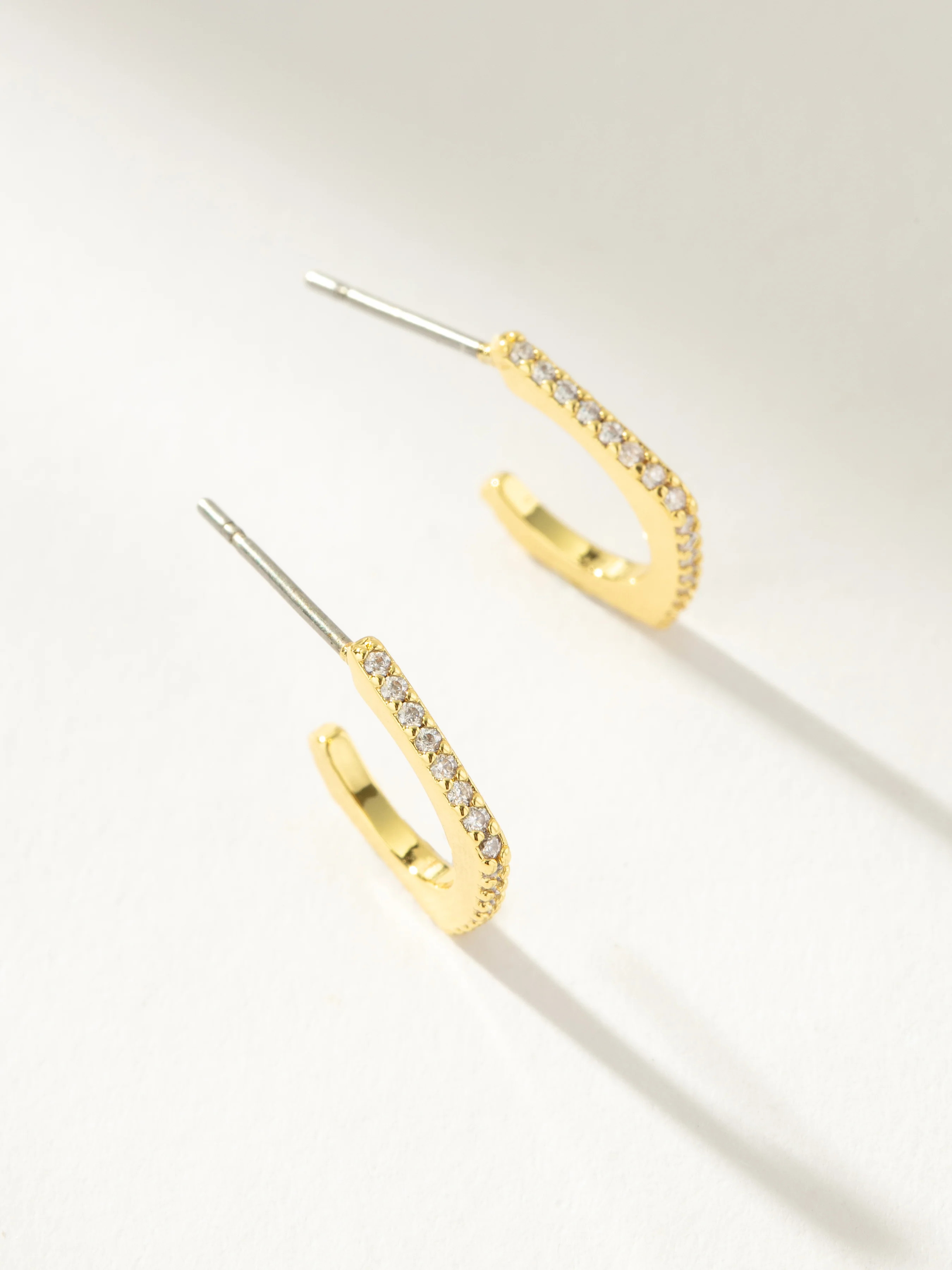 Twilight Pavé Huggie Earrings in Gold | Uncommon James | Uncommon James