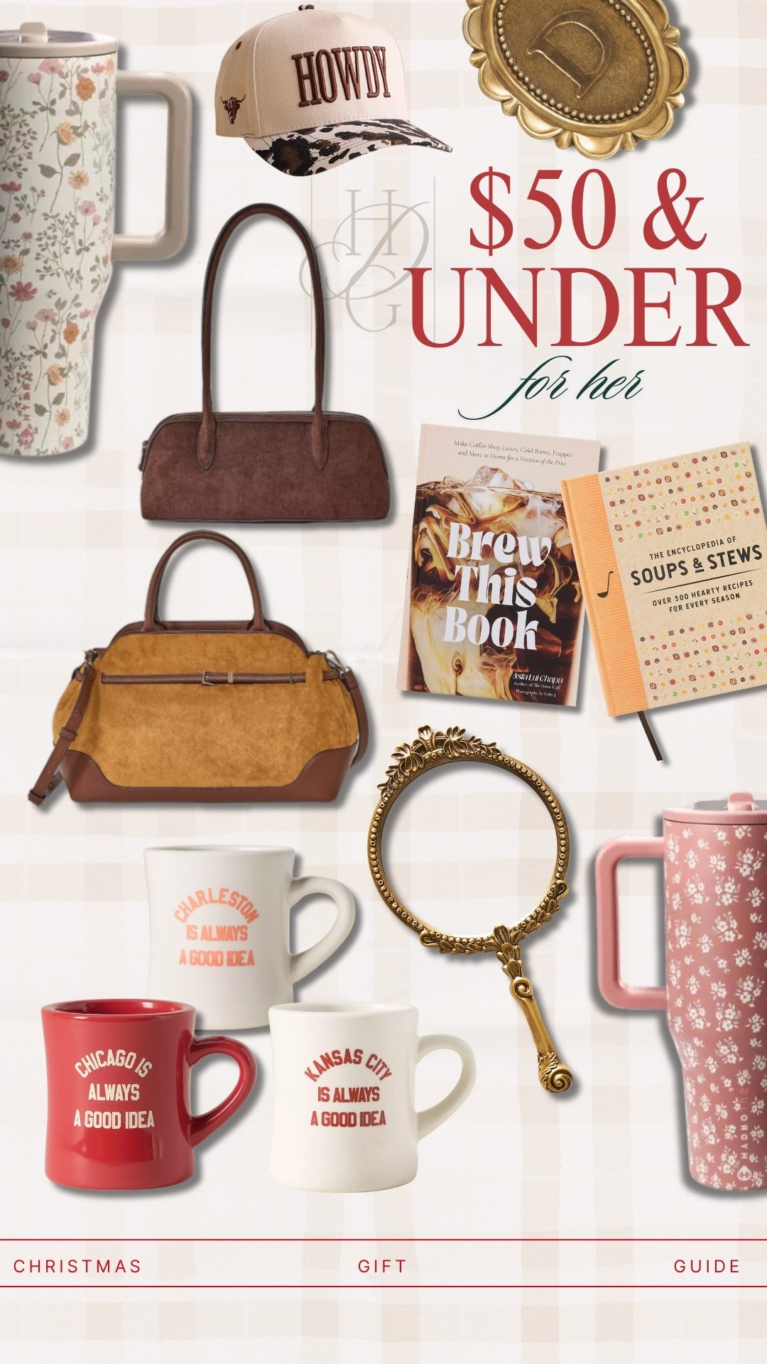 Tis the season for gift guides 🤎 let’s go!!!! Starting w/ $50 & under FOR HER✨🎄so many good ideas!!! 

For her gift guide / target / Anthropologie / coffee mugs / purse / hydrojug / 

#LTKGiftGuide #LTKSaleAlert #LTKCyberWeek