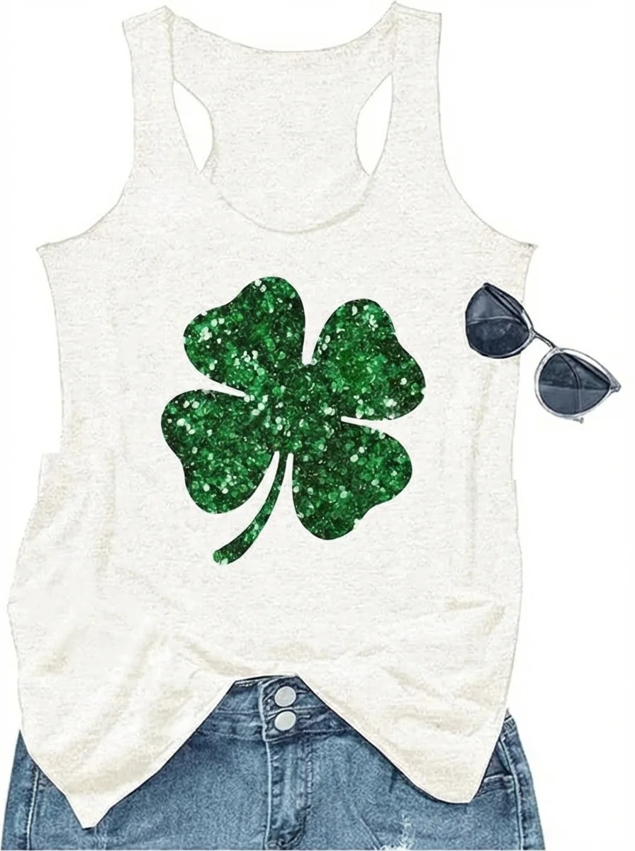 Women's St Patrick's Day Tank Tops Lucky Irish Shamrock Paddy's Day Sleeveless Graphic Tees Tops | Walmart (US)