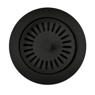 3.5 in. Metal Basket Strainer Drain Assembly in Coal Black | The Home Depot