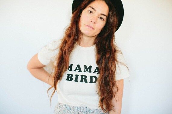 Mama Bird t-shirt (cream), by The Bee & The Fox, Made in USA | Etsy (US)