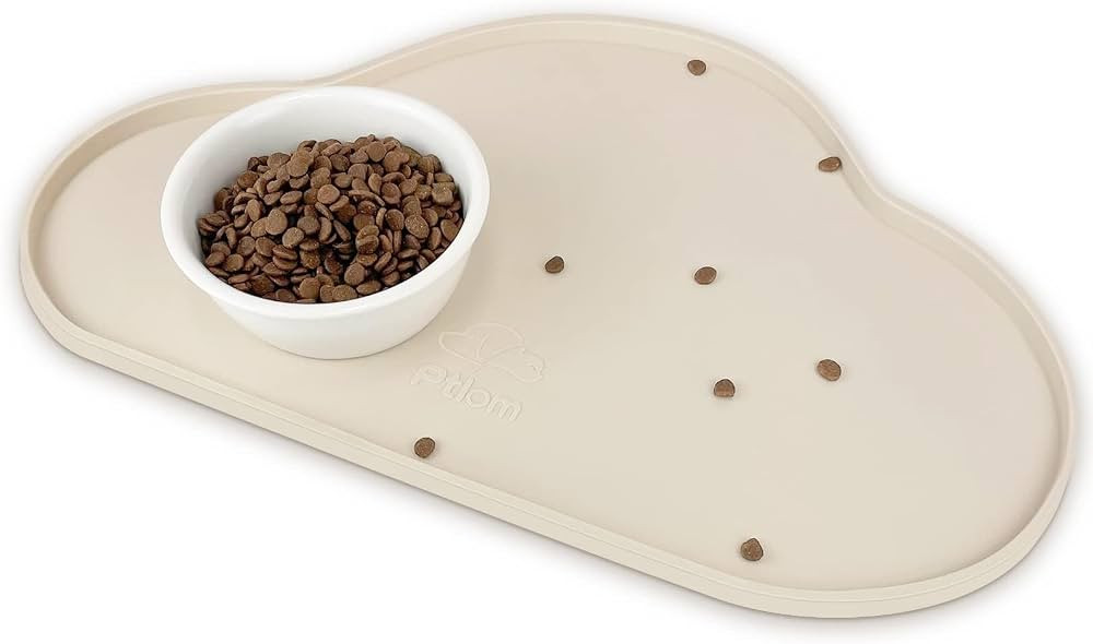 Ptlom Silicone Pet Placemat for Dogs and Cats, Non-Slip Waterproof Dog Feeding Bowl Mats for Food... | Amazon (US)