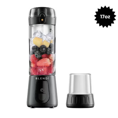 BLENDI Pro+ Portable Blender Black: 17oz Personal Blender, 120W, 2 Speeds, Stainless Steel & Plastic, Hand Wash | Target
