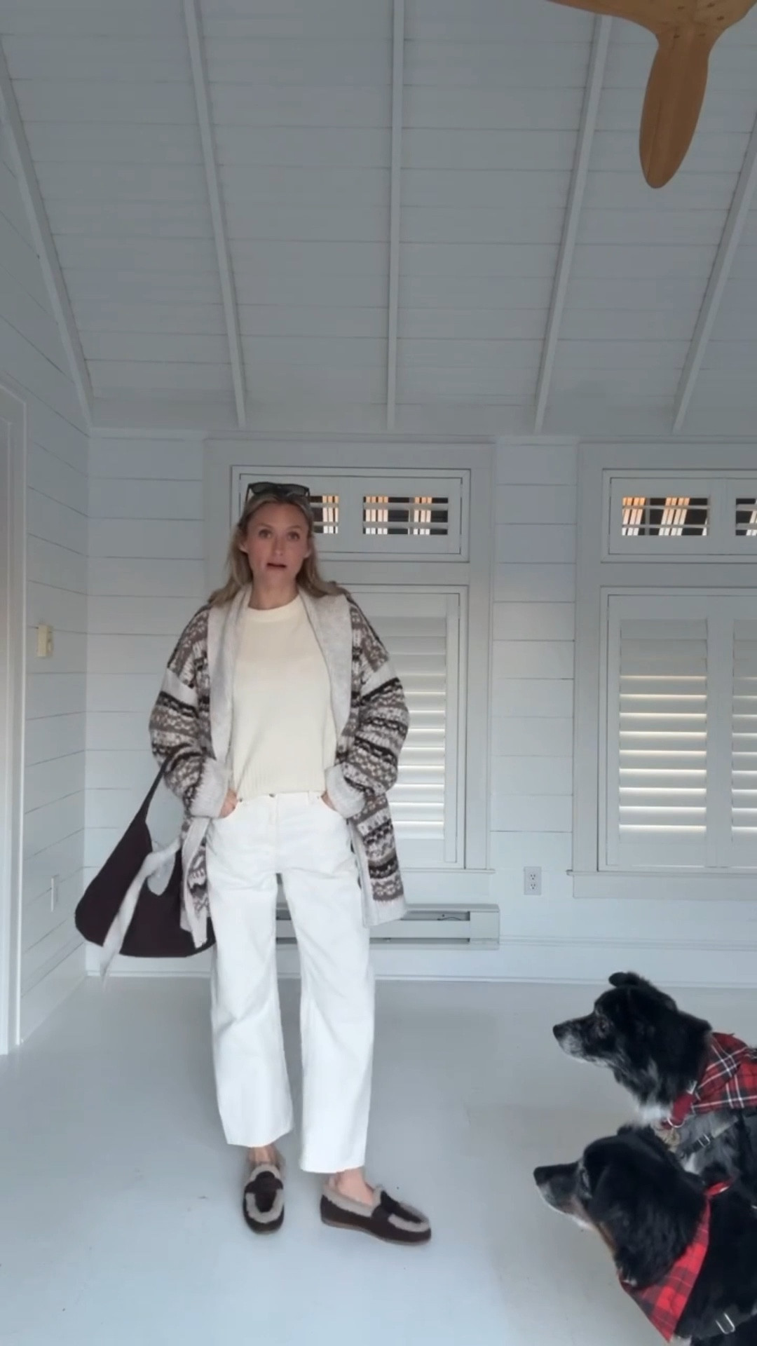 Headed down to the house to have a little champagne toast for new years 🥂 Linking our outfits! My chunky cardigan is sold out so I added some similar options.

#LTKSeasonal #LTKFindsUnder100