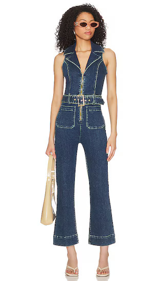 Jacksonville Cropped Jumpsuit in Lunar Blue | Revolve Clothing (Global)