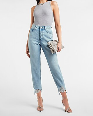 High Waisted Original Cropped Ripped Hem Dad Jeans$66.00 marked down from $88.00$88.00 $66.00Pric... | Express